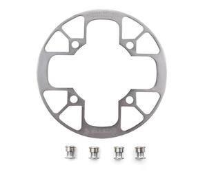 UPANBIKE - Protector de Bandeja de Bicicleta de montaña 104 BCD de aleación de Aluminio para piñones de pedalier 32~34T, 36~38T, 40~42T (Plata, 36T-38T)