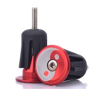 UPANBIKE Tapones de Manillar de aleación de Aluminio Puños de Manillar Tapones de Enchufe para MTB Bicicleta de Carretera Par Bicicleta,Rojo
