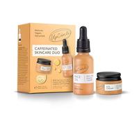 UpCircle Caffeinated Duo - Nuestro dúo de aceite facial y crema de ojos - Vitamina C, ácido hialurónico + aceite de café - Unifica el tono de la piel, reduce la hinchazón y las ojeras, vegano + libre