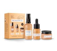 UpCircle Discovery Set - Leche facial limpiadora, hidratante facial y suero de péptidos - Vitamina E, niacinamida + aloe vera - Aumenta el colágeno, hidrata y calma - Vegano + libre de crueldad animal