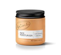 UpCircle Jumbo - Hidratante facial con polvo de argán de 120 ml, crema nutritiva de día, vitamina E, aloe vera, glicerina, karité y manteca de coco, natural, vegana y libre de crueldad animal