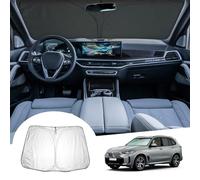 [Update] GAFAT Compatible con BMW X5 G05 F15 / X6 G06 F16/ X7 G07 2019-2025 2026 Parabrisas Interior, Parasol Lunas Delanteras, Protector Solar, Refrigeración, Protección UV, UPF 50+, X5 Accesorios