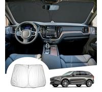 [Update] GAFAT Compatible con Volvo XC60 2018-2026 2027 Parasol Parabrisas Interior, XC60 Recharge Plug-in Hybrid Accesorios Protector Solar Lunas Delanteras, Refrigeración, Protección UV