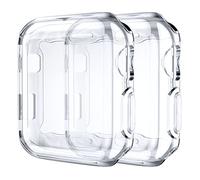 Upeak 2 Paquetes Compatible con Apple Watch Series 3 Funda 42mm, TPU Protector de Pantalla Compatible con iWatch Series 3, Claro/Claro