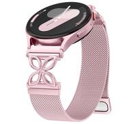 Upeak Pulsera de Metal Compatible con Correa Samsung Galaxy Watch 7 6 5 4 40mm 44mm - Correa Magnética de 20mm con Diseño Floral para Galaxy Watch 4 6 Classic/5 Pro/3 41mm/Active 2/FE/Gear Sport, Rosa