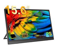 UPERFECT 15,6 Pulgadas Monitor Portátil con Pantalla IPS Full HD 1920 x 1080 de 1200:1 y Soporte Integrado Mini HDMI USB C para Laptop Consola de Juegos Smartphone, Compatible con VESA