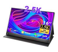 Monitor Portátil 2.5K UPERFECT Pantalla Móvil 16 Pulgadas con Relación Alto Contraste 1200:1 400 Nits 2560x1600 Pantalla IPS HDMI USB C para PC Laptop Smartphone Xbox Switch PS4/5, Compatible con VESA