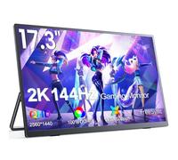 UPERFECT 17.3 Pulgadas 2K 144Hz Monitor Portátil con QHD 2560 x 1440 400 Nits Pantalla IPS Mate Eye-Care Mini HDM Tipo C para Laptop PC Smartphone PS4/5 Xbo Switch, Compatible con VESA