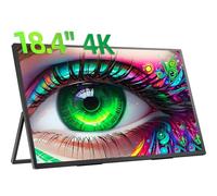 UPERFECT Monitor Portátil 4K Pantalla Móvil 18 Pulgadas con Pantalla UHD 3840 * 2160 IPS Soporte Integrado USB C Mini HDMI para Laptop Xbo PS5, Cuerpo de Metal, Montaje VESA