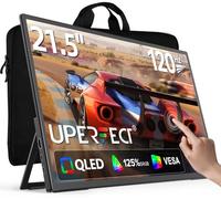 UPERFECT 21.5" 120Hz QLED Táctil Monitor Portátil FHD 1080P 125% sRGB 2000:1 Gran Pantalla con Soporte Ajustable 180° USB C HDMI para Laptop/PC/Consola de Juegos/Phone/Mini PC, Compatible con VESA