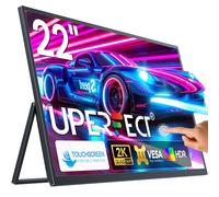 UPERFECT Monitor Portátil 2K 22 Pulgadas con Pantalla Táctil Screen IPS 2560x1440 Mini HDMI USB C para PC Laptop Xbo Switch PS4/5, Compatible VESA