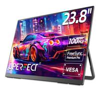 UPERFECT 23.8" 120Hz QLED Táctil Monitor Portátil FHD 1080P 100% sRGB Gran Pantalla Mate con Soporte Ajustable 180° USB C HDMI para Laptop/PC/Consola de Juegos/Phone/Mini PC, Compatible con VESA