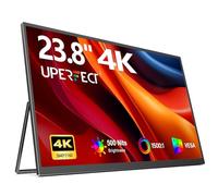 UPERFECT 23,8" 4K Monitor Portátil 3840 * 2400 UHD Pantalla Portátil 400nits 100% sRGB 10 bits 1300:1 Contraste Eye Care USB-C y HDMI, Soporte VESA, para Ordenador, Teléfono, Consolas de Videojuegos
