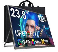 UPERFECT 23.8 Pulgadas 120Hz QLED Monitor Portátil FHD 1080P 125% SRGB Pantalla Mate Segunda con Soporte Ajustable 180° USB C HDMI para Laptop/MacBoo/SteamDec/Smartphone/Mini PC, Compatible con VESA