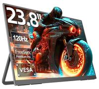 UPERFECT 23.8 Pulgadas 120Hz QLED Monitor Portátil FHD 1080P 100% SRGB Pantalla Mate Segunda con Soporte Ajustable 180° USB C HDMI para Laptop/MacBoo/SteamDec/Smartphone/Mini PC, Compatible con VESA