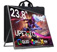 UPERFECT 24" QLED 144Hz Monitor Portátil, 2000:1, 125% sRGB, 400 Nits, Full HD 1080p, HDMI y USB-C para Portátiles, Dispositivos de Juego, Teléfonos y Mini PCs, Pantalla Externa para Juegos y Trabajo