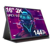 UPERFECT 2K 144Hz 16 Pulgadas QLED Monitor Portátil con Display 2560x1600 16:10 1200:1 Relación de Alto Contraste Mini HDMI USB C para PC Laptop Xbo Switch PS4/5, Pantalla Móvil Compatible con VESA