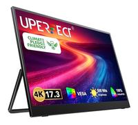 UPERFECT Monitor Portátil 4K Pantalla Móvil 17 Pulgadas con 3840 * 2160 Relación Contraste 1500:1 Brillo 500 nits Pantalla IPS HDMI 2 USB C para Laptop Macboo Xbo PS4/5 Switch, Compatible con VESA