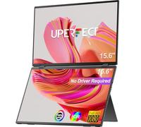 UPERFECT Delta 15.6" Dual Portable Monitor for Laptop Screen Extender 1080P HDR 360° Folding Stacked Triple Monitor with Stand for Laptop PC Phone Game Console (No Driver Needed)