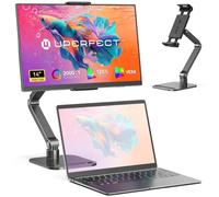 UPERFECT Monitor Portátil 14" 125% sRGB con Soporte Metálico Plegable, 2000:1 Contraste FHD HDR EyeCare Mate Pantalla Secundaria Ultradelgada para Ordenador Portátil/PC/Phone/Consolas de Videojuego