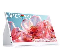 UPERFECT Monitor Portátil 15,6" 1920×1080 FHD IPS Pantalla Portatil Blanco | Smart Cover & VESA | Diseño Ultradelgado y Minimalista | Segunda Pantalla para Portátil/PC/Consola de Videojuegos