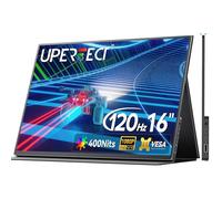 UPERFECT Monitor Portátil 16 Pulgadas 120Hz Pantalla Móvil Cuerpo de aleación de Aluminio 1920x1080 Full HD Pantalla IPS Mini HDMI/Type-C para PC Laptop Smartphone Compatible VESA