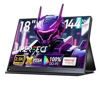 UPERFECT Monitor Portátil 18 Pulgadas 2.5K 144Hz - Formato 16:10 100% DCI-P3 Gaming, HDMI/USB-C, Ligera y Fácil de Transportar Pantalla IPS Compatible con Portatil/PC/Teléfono, Compatible con VESA