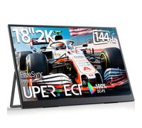 UPERFECT Monitor Portátil 18 Pulgadas 2K 144HZ 100% DCI-P3 500Nits con VESA y Soporte 180° Ajustable Ultra Delgado y Ligero sin Marco FHD FreeSync HDR Gaming Display, Travel Second Monitor for Laptop