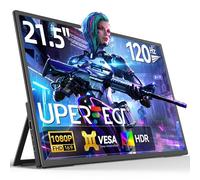 UPERFECT Monitor Portátil 21,5 Pulgadas 120Hz Portable Monitor 1300:1 1080P Full HD IPS Soporte Integrado HDMI USB C para Consola de Juegos Portátil, Carcasa de Metal, Compatible VESA