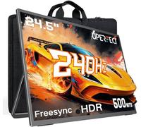 UPERFECT Monitor Portátil 240Hz 24,5 Pulgadas Pantalla Portátil con 100% sRGB 1080P FHD 1200:1 Ultrafino, Protección Ocular, Monitor de Juegos para Laptop/PC/Consolas