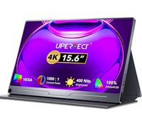 UPERFECT Monitor Portátil 4K, Pantalla Móvil 15,6 Pulgadas 3840 * 2160 IPS UHD Pantalla con Puerto OTG HDMI USB C para PC Laptop Smartphone Switch PS-4/5 XBO, Montaje VESA