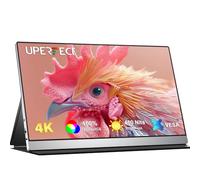UPERFECT Monitor Portátil 4K 15,6 Pulgadas Pantalla Mate Eye-Care IPS Contraste 1200:1 100% AdobeRGB 3840 x 2160 UHD para PC Laptop Consola de Juegos, Cuerpo de Metal, Compatible con VESA