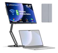 UPERFECT Monitor Portátil Inalámbrico 15,6" con Soporte Magnético y Bolsa | Pantalla FHD IPS 125%sRGB 8000mAh Batería, Wireless AirPlay Miracast Monitor Secundario para Laptop Smartphone PC