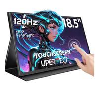 UPERFECT Monitor Portátil Pantalla Táctil 18,5 Pulgadas 120Hz Pantalla Portatil 1080P Material Metálico Ultrafino con Smart Cove Segundo Monitor para PC Laptop Consola de Juegos, Soporte VESA