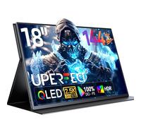 UPERFECT Monitor Portátil QLED 18 Pulgadas 2.5K 144Hz 100% DCI-P3 1500:1 500Nits Gaming, HDMI/USB-C, Ligera y Fácil de Transportar Pantalla IPS Compatible con Portatil/PC/Teléfono, Compatible con VESA