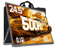 UPERFECT Monitor Portátil QLED 500Hz 24,5 Pulgadas Pantalla Portátil con 125% sRGB 1080P FHD 2000:1 600Nits Ultrafino, Protección Ocular, Monitor de Juegos para Laptop/PC/Consolas