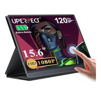 UPERFECT Monitor Portatil Táctil 15,6 Pulgadas 120Hz con 10800mAh Batería, 1080P FHD USB C Display Móvil Externa con Mini HDMI/USB-C para Laptop/PC/Teléfono/Game Console