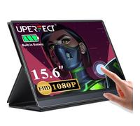 UPERFECT Monitor Portatil Táctil 15,6 Pulgadas con 10800mAh Batería, 1080P FHD USB C Display Móvil Externa con Mini HDMI/USB-C para Laptop/PC/Teléfono/Game Console
