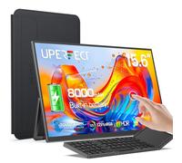UPERFECT Monitor Táctil Portátil 15,6 Pulgadas, Batería 8000 mAh, Pantalla Táctil FHD 1080p HDR de 10 Puntos, Teclado Bluetooth Plegable y Funda Protectora para PC, Teléfono, Switch, PS-4/5 & Xbo