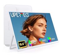 UPERFECT Monitor Portátil 15.6" 125% sRGB FHD Ultradelgado Avec Support Intégré et Housse Protectrice, Segunda Pantalla Externa para Ordenador Portátil/PC/Smartphone/Consolas de Videojuegos - Blanco
