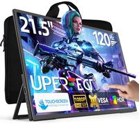 UPERFECT Pantalla Táctil Portátil 21,5 Pulgadas 120Hz Monitor Portátil 1300:1 1080P Soporte Integrado HDMI USB C para PC, Ordenador, Consola de Juegos, Carcasa Mmetálica Ccompatible con VESA