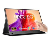 UPERFECT Portable Monitor Touchscreen, 14 Pulgadas Monitor Portátil de Viaje IPS 1080P FHD, Delgado HDR con Mini HDMI Pantalla Portátil para Laptop/PC/Teléfono/Game Console, Admite Montaje VESA