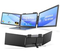 UPERFECT Wireless Laptop Screen Extender 14'' 125% sRGB Wireless & Wired Extensor de Pantalla para Portátil, 1080P HDR EyeCare USB-C Travel Extended Display Triple Screen Monitor for 13.3-17.3" Laptop