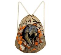 Upetstory Bolsa de gimnasio con cordón para adolescentes y niños, mochila de cincha para regalos escolares, dinosaurio1, talla única, clásica, Dinosaurio 1, Talla única, Clásico