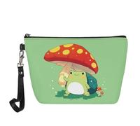 Upetstory Organizador de cosméticos de viaje para mujer, estuche portátil pequeño, Mushroom Frog 4, S