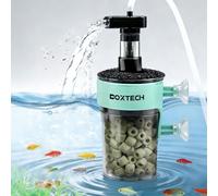 UPETTOOLS Filtro de acuario, pequeño filtro sumergible para peceras con piedra de burbujas de aire integrada y bolas biológicas, adecuado para peceras de hasta 5-10 galones (bomba de aire no incluida)