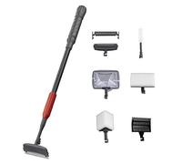UPETTOOLS Herramienta de limpieza de acuario 6 en 1, kit de limpieza para peceras, raspador de algas, almohadilla de limpieza ajustable de mango largo (kit de limpieza 6 en 1) (herramientas de