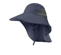 UPF 50+ Gorra con Protector Cuello-Nuca Básico Sombrero de Sol de ala Ancha Unisex Protección UV Gorras y Sombreros Resistente al Agua Sombrero con Solapa de Cuello Grande