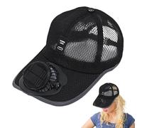 UPF 50 Plus Sun Hat Fan - Rechargeable Cooling Trucker Cap, Breathable UV Protection Visor, High Velocity Personal Airflow Headwear, Adjustable Sports Beach Shield, Quiet Motor Tool | For Women