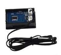 Upfasixy Termómetro digital de temperatura del coche con sonda de 1 m para piscina, acuario, terrario y equipos industriales DC 5-12V (azul)